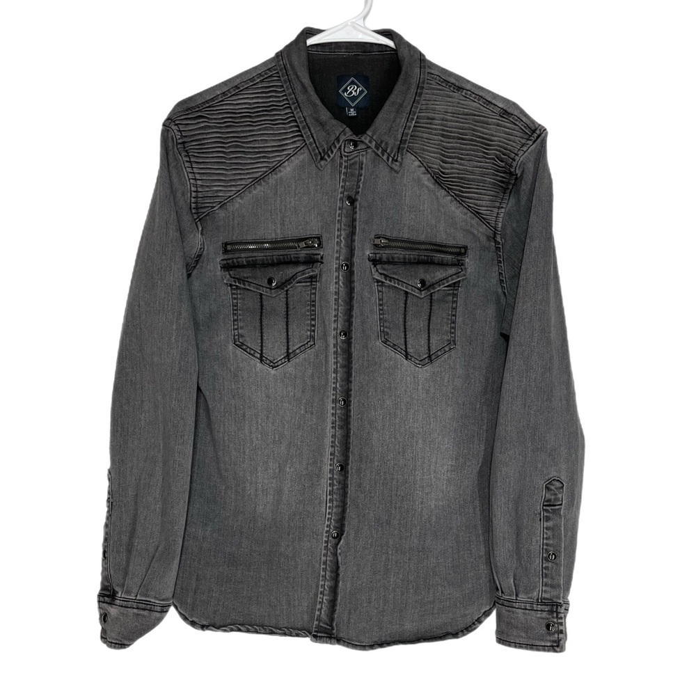 Dillards Men’s Long Sleeve Stretch Denim Shirt Size Medium